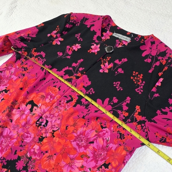 NWT Danny & Nicole Black And Pink Floral Jacket - Picture 5 of 8